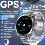 2025 Naujas Originalus GPS SmartWatch Ultra 466*466 HD AMOLED Ekranas Sportinis Kompasas BT Skambutis IP69 Vandeniui Atsparus I&scaron;manusis Apyrankė Skirta HUAWEI Steel belt sidabras