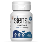 Siens By Dabur Omega-3 žuvų taukų kapsulės 3000mg | 30 mink&scaron;tųjų kapsulių &scaron;irdies, smegenų, odos ir sąnarių sveikatai | EPA DHA i&scaron; laukinių Islandijos žuvų