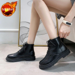 Aulinukai Vandeniui atspari avalynė Stambūs Moteri&scaron;ki Auliukiniai Batai Darbui Platforminiai Trumpi Batai Moterims Su Stilingais Y2k Naujais Batai Pu 35