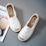 Moteri&scaron;ki plok&scaron;čiapadžiai batai, slystantys Moteri&scaron;ki drobė &bdquo;Lazy Loafers&ldquo; Kvėpuojantys Espadrilės pavasario rudens avalynė 36 juoda