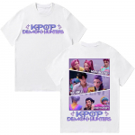Kpop Demonų Medžiotojai BABY HUNTRIX Saja Berniukų Mar&scaron;kinėliai Vasariniai Trumpomis Rankovėmis Vir&scaron;us Moterims Vyrams Drabužiai Medvilniniai Unisex Grafiniai Mar&scaron;kinėliai Mada XS balta