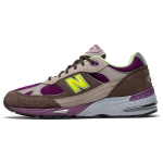 Stray Rats x New Balance 991 Pagaminti Anglijoje Violetiniai Žali Vyri&scaron;ki Sportbačiai Pilki M991SRG 45
