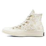 Converse Chuck 70 High Auk&scaron;tosios su auksiniais elementais Moteri&scaron;ki kedai Kreminės Egreto spalvos &Scaron;viesiai auksiniai A02207C 35