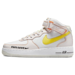 Nike Air Force 1 07 Mid Feel Love Moteri&scaron;ki sportbačiai Balti Perlo Rožiniai Veiksmo Žali FD0869-100 38