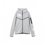 Nike Spausdintas su gobtuvu ir užtrauktuku džemperis striukė vyri&scaron;kas vir&scaron;utinis drabužis pilkas DM6475-063 L