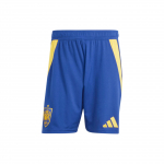 Adidas Ispanija 24 Namų &Scaron;ortai Siuvinėtas Logotipas Dviejų Spalvų Tiesios Futbolo Kelnės Gerbėjų Leidimas Vyri&scaron;kos Kelnės Victory-Blue IW8150 XS