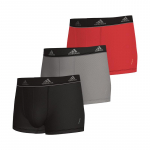 Adidas Kvėpuojantys, nuo nutrynimų apsaugantys, tampūs bokseriai-trumpikės, trijų vienetų pakuotė, vyri&scaron;ki apatiniai 4A4M04-970 S