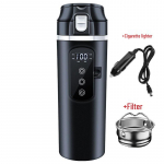 Universalus 12V/24V 304 nerūdijančio plieno automobilinis &scaron;ildomas puodelis 2024