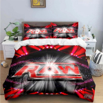 Madingi 3D imtynių sporto W-Wwe spaudiniai patalynės komplektai Lovos reikmenų rinkinys Antklodės užvalkalas Patalynės komplektas Prabangi dovana 150x200cm 3pcs