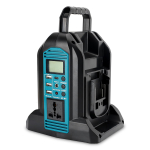 WaxPar 2 lizdų keitiklis, Suderinamas su Makita 18V jonų, AC350W/DC/3-USB/1-type-c i&scaron;vestis/LED lemputė, Ne&scaron;iojamas YX-IV05A-MAK