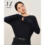 JUZUI ANNAKO Women's 100% Wool Round Neck Sweater XL (39)