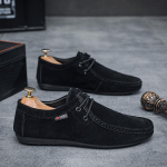 Pavasariniai Suede Odiniai Vyri&scaron;ki Laisvalaikio Batai Madingi Vyri&scaron;ki Batai Kvėpuojantys Vyri&scaron;ki Mokasinai Slip-On Vyri&scaron;ki Plok&scaron;čiapadžiai Vyri&scaron;ki Batai Vairavimui 39 juoda