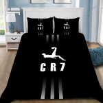 3D NAUJAS Antklodės užvalkalas Pagalvės užvalkalas Lovos komplektas Futbolas CR7 R-Ronaldos Suaugusiųjų Berniuko Mergaitės Miegamojo Dekoras Vaikams Viengulis Dvigulis Didelis 135x200cm 2pcs