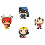 Figurine - FUNKO - Pocket Pop! - DC Holiday - Lot de 4 figurines - Int&eacute;rieur