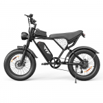 YVY C20 Lite 20 elektrinis dviratis su storomis padangomis, 1000W, 48V15Ah, Shimano 7 pavarų, mechaniniai diskiniai stabdžiai, amortizuojamas sėdynės vamzdis bekelei ir nuotykiams kalnuose 48V 1000W 15Ah juoda