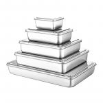 LISM Nerūdijančio plieno Tiramisu/Pyragų forma