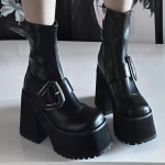 Mada 2024 m. žiemos auk&scaron;takulniai Seksualūs moteri&scaron;ki Prabangūs Batai Stambūs &bdquo;Chelsea&ldquo; batai Madingi nauji smailūs pir&scaron;tai užtrauktukas &bdquo;Goth Pumps&ldquo; prekės ženklo batai 34