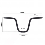 25.4mm Dviračio Vairo Paauk&scaron;tintas Didelio Stiprumo Aliuminio Lydinio M formos Vairas Priedai 25.4 x 580 x height 210