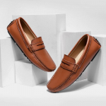 Vyri&scaron;ki &bdquo;Penny Loafers&ldquo; &bdquo;Mocasin&ldquo; vairavimo batai &bdquo;Slip On Flats Boat&ldquo; 46 ruda