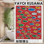 Yayoi Kusama Menas Vonios Du&scaron;o Užuolaida Apsauganti Sienelė Du&scaron;o Užuolaida Greitai Džiūstanti Gali Būti &Scaron;veičiama &Scaron;viesiai Nepermatoma Vonios 90x180 cm