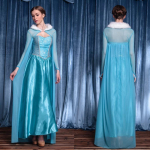 Helovino princesės suknelė Suaugusiųjų kostiumas Frozen Elsa Elsa Princesės Elsa suknelė Cosplay Makiažas &Scaron;okis L gray