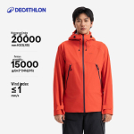 Decathlon Vyri&scaron;kas MH500 Vėjui ir vandeniui atsparus žygio striukė XL red