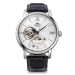 Orient SUN MOON Automatinis su japoni&scaron;ku sidabru ir laikrodžiu, Mechaninis, Gamintojo garantija, Klasikinis, RN-AS0003S, Vyri&scaron;kas, Baltas, balta