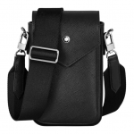 Montblanc Sartorial Nuimamas Reguliuojamas Peties Dirželis &Scaron;e&scaron;iakampė Balta Žvaigždė Logotipas Ver&scaron;iuko Oda Portfelis Vyri&scaron;kas portfelis Juodas MB198857 Basic Set (Bag+Dust Bag)
