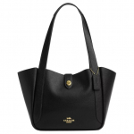 Coach Hadley 28 Logotipo Užraktas Daugkartinio Naudojimo Odinė Rankinė Moteri&scaron;kos Rankinės Juoda CAL17-IMBLK Basic Set (Bag+Dust Bag)