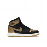 Air Jordan 1 Retro High OG GS Juoda Metalo Aukso Balta FD1437-071 39 black
