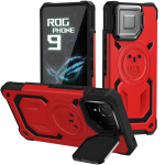 Asus ROG Phone 9 Pro telefono dėklas Apsauginis laikiklis kamerai ROG Phone 8 9FE &Scaron;arvuotas Anti-drop Apsauginis dangtelis Asus ROG Phone 9 raudona