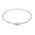 Swarovski I&scaron;skirtinis gėlės įvairaus pjūvio karoliai Moteri&scaron;ki karoliai Balti 5644666 Box+Shopping Bag (Random Color)
