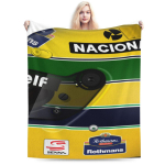 Ayrton Senna 1991 m. &scaron;almas Personalizuotas Patogus &Scaron;ventinis Itin mink&scaron;tas mikropluo&scaron;to pledas 150x200cm