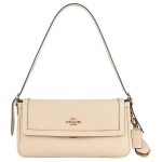 Rankinė ant peties Coach Etta 25 su logotipu, odinė, vidutinio dydžio, moteri&scaron;ka, spalva: avižinė CCV63-IMOAT Basic Set (Bag+Dust Bag)