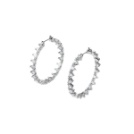 Swarovski Millenia trikampio pjūvio deimantiniai auskarai lankeliai moteri&scaron;ki auskarai Sidabriniai 5602230 Box (Random Color)