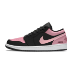 Jordan Air Jordan 1 Black Pink Toes Abrasion Resistant Low top Vintage Basketball Shoes Unisex Pink 553558-165(Team701-F) 35.5 black