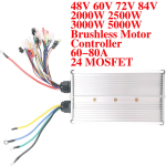 48V 60V 72V 84V 2000W 2500W 3000W 5000W Be&scaron;epetėlis variklio valdiklis 60-80A 24 MOSFET Dvigubo režimo valdiklis E-dviratiui Motociklui 2000-2500-3000-5000w