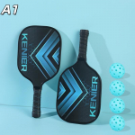 Profesionalus Pickleball rinkinys 2 žaidėjams Medinės irklentės 4 kamuoliukai Pickleball raketės Kamuoliukų rinkiniai Ne&scaron;iojamas krep&scaron;ys as the picture