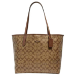 Coach City 33 Klasikinis monogramos didelės talpos pirkinių krep&scaron;ys Moteri&scaron;kas krep&scaron;ys Rudas 5696-IME74 Basic Set (Bag+Dust Bag) brown