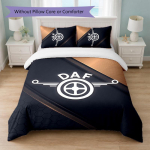 DAF Spausdintas 3 dalių patalynės komplektas: antklodės užvalkalas su dviem užvalkaliukais, mink&scaron;tas patalynės komplektas namų miegamajam 220cm*240cm