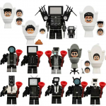 14 VNT Tualeto Skibidi Statybiniai Blokeliai TV Monitorius Kamera Miniatiūrinės Figūrėlės Vaikų Žaislas Tinka Lego