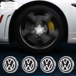 VW 4 vnt. Stebulės LED žibintuvėliai Dangtelis Automobilio Plaukiojantis Ap&scaron;vietimas Ratų Centriniai Dangteliai Volkswagen golf4/6/7 toutan passat tiguan polo 56mm 4pcs