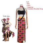 Jojo Keisti Nuotykiai Cosplay Kostiumas Elastingas Kvėpuojantis Auk&scaron;tos Kokybės Helovinui Komiksų Konvencijai Vaidmenų Žaidimui Trish Una,L black