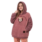 Katės mama &Scaron;uns tėtis Drabužiai Hoody su ki&scaron;ene, Augintinio ne&scaron;ioklis Megztinis & Katei, Su gobtuvu Puloveris, Kengūros ki&scaron;enė Ki&scaron;enė, Nuleistais pečiais Megztiniai S brown