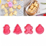 4vnt kalėdiniai sausainiai &bdquo;Fondant&ldquo; formos pyragas &Scaron;okoladinis kepimo formos &bdquo;Craft&ldquo; dekoras