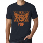 Vyri&scaron;ki vintažiniai mar&scaron;kinėliai Grafi&scaron;ki mar&scaron;kinėliai Feel The POP Navy