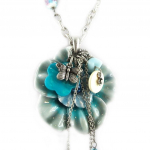 Les Tr&eacute;sors De Lily [E0619] - Collier / Sautoir Cr&eacute;ateur 'Vahin&eacute;' Bleu