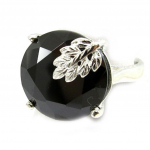 Bague Argent 'Eden' Noir (rhodi&eacute;) - 14x14 mm