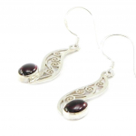 Les Tr&eacute;sors De Lily [I0076] - Boucles Argent 'Heaven' grenat