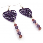 NOA [J4170] - Boucles Cr&eacute;ateur 'Love' violet violetinė